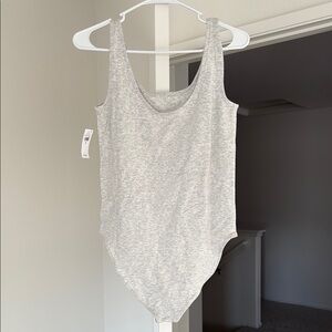 Gray Sleeveless Women's bodysuit top